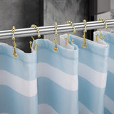 12PCS Gold Shower Curtain Hooks Rings, Rust-Resistant Metal Double Glide Shower Hooks Rings for Bathroom Shower Curtains Rods