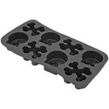 Fairly Odd Novelties Bone Chiller Skull and Crossbones Ice Cube Tray,Black,8 Cube，Skull and Crossbones Ice Cube Tray