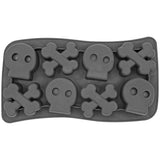 Fairly Odd Novelties Bone Chiller Skull and Crossbones Ice Cube Tray,Black,8 Cube，Skull and Crossbones Ice Cube Tray