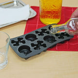 Fairly Odd Novelties Bone Chiller Skull and Crossbones Ice Cube Tray,Black,8 Cube，Skull and Crossbones Ice Cube Tray