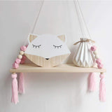 Wooden Bead Shelf Shelves for Bedroom Wall Decor Decorative Pot Holder Entryway Floating Corner Book Shelves