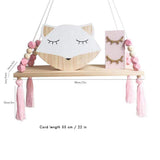 Wooden Bead Shelf Shelves for Bedroom Wall Decor Decorative Pot Holder Entryway Floating Corner Book Shelves