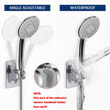Handheld Shower Bracket Shower Head Holder No Drilling Strong Adhesive Hand Shower Holder Angle Adjustable Adhesive