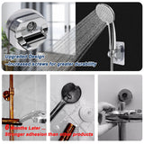 Handheld Shower Bracket Shower Head Holder No Drilling Strong Adhesive Hand Shower Holder Angle Adjustable Adhesive