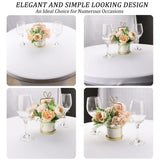 Cocktail Table Cover Spandex Stretch Square Corners Tablecloth, White Cocktail Round Table Cloth, Fitted High Top Table for Bar