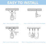 Hammock Hanging Kit, Capacity Heavy Duty 360° Rotate Swing Hooks for Swing, Chair, Yoga, Outdoor Patio Porch Swing Hardware
