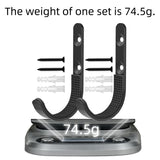 2 pcs Horizontal Metal Rack and Hooks Hangers , Wall Mount Storage Black ,Rack Wall Mount for Hanging & Storin