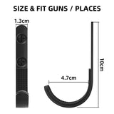 2 pcs Horizontal Metal Rack and Hooks Hangers , Wall Mount Storage Black ,Rack Wall Mount for Hanging & Storin