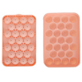 Ice Tray Cubes, Ice Tray Lid, DIY Ice Making Molds for Freezer Whiskey Cocktail Clear Ice Easy Release Reusable (Orange)