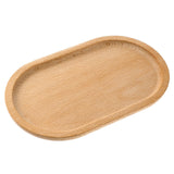 7.8”×4.6” Small Oval Wood Plate Wooden Serving Trays Natural Wood Serving Platters Bathroom Counter Tray Oval Charcuterie
