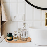 7.8”×4.6” Small Oval Wood Plate Wooden Serving Trays Natural Wood Serving Platters Bathroom Counter Tray Oval Charcuterie