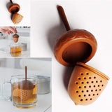 1Pcs Creative Tea Infuser Pine Cone Shaped Tea Strainer Food Grade Silicone Tea Filter with Long Handle for Home Kitchen Use