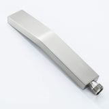 Handheld Shower Head Water Saving 304 Stainless Steel Rainfall Shower Head Single Function Rectangle Bend Hand Shower Head