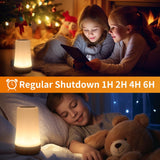 Touch Bedside  USB Rechargeable Desk Lamp, Remote Control Dimmable Light with RGB Color Changing,Portable Lamp for Baby