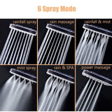 Shower Head and Hose Multifunctional Handheld Shower Head High Pressure Rain Shower Head with Hose Rotatable Bracket 6 Spray Set