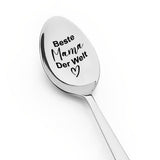 Mom's Christmas and birthday gift for women, the best mom spoon for mom, tea and coffee spoon for mom, son's daughter's gift for mom