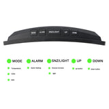 Digital Table, Electronic Number Desktop Alarm, LED Screen Curved Dimmable Mirror for Kids Bedroom (Color : Green)