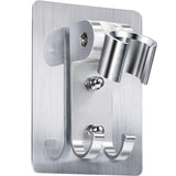 Shower Head Holder Strong Adhesive Shower Head Wall Mounting Bracket Adjustable Shower Wand Holder Hanger Hooks No Drill Need