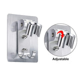 Shower Head Holder Strong Adhesive Shower Head Wall Mounting Bracket Adjustable Shower Wand Holder Hanger Hooks No Drill Need