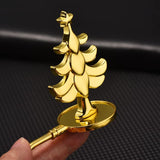 Pack of 4, Christmas Stocking Holder Stocking Hanger Fireplace Hook Hanger for Christmas Decoration (Style 4pcs Gold)