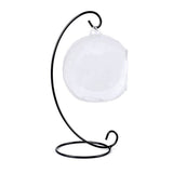 Ornament Display Stand Iron Hanging Stand Rack Holder for Hanging Glass Globe Air Plant Terrarium Witch Ball Christmas  (Black)