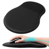 Mouse Pad Wrist Support, Ergonomic Mouse Pad with Wrist Rest, Pain Relief Mousepad with Non-Slip Rubber Base, Comfortable  (Black)
