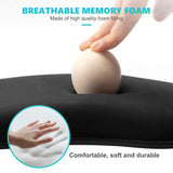 Mouse Pad Wrist Support, Ergonomic Mouse Pad with Wrist Rest, Pain Relief Mousepad with Non-Slip Rubber Base, Comfortable  (Black)