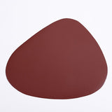 Placemats Set of 4 for Dining Table, Wine Red Leather Table Mats Place Mats Wipeable Washable Placemats for Kitchen Dining Table