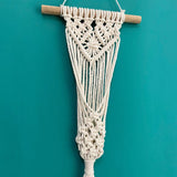 Hand-Woven Wall Flowerpot Hanging Basket net Bag Wall-Mounted Garden Home Rope Holder Woven Beige Stand Flower for Net Hanger