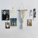 Hand-Woven Wall Flowerpot Hanging Basket net Bag Wall-Mounted Garden Home Rope Holder Woven Beige Stand Flower for Net Hanger