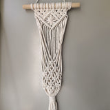 Hand-Woven Wall Flowerpot Hanging Basket net Bag Wall-Mounted Garden Home Rope Holder Woven Beige Stand Flower for Net Hanger