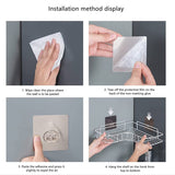Wall Mount Organizer,2 Set Drying Rack Draining Fast Rust-Proof Metal Soap Shampoos Corner Shower Caddy for Kitchen, Bathroom