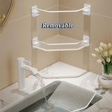 Corner Shower Caddy,Self Adhesive Bathroom Shower Shelves,No Drilling Wall Mount Bathroom Shelf Shampoo Holder Storage Rack Rust