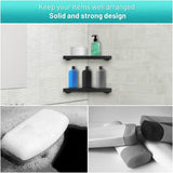 2 Pack Stainless Steel Modern High End Corner Design | Wall Mountable Shower Organizer | Holder Rack Shelf with no pole