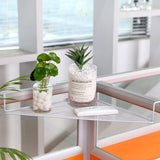 Plant Pot Stands, Iron Wire Corner Sundries Storage Rack, Office Cubicle Dormitory Space-Saving Mesh Corner Rack Shelf Holder