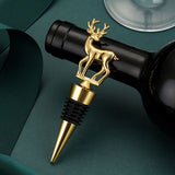 Wine Stoppers,Reusable Deer Wine Bottle Stoppers,Alloy Steel Champagne Stoppers, Perfect Wine Gift, Wide Used in Kitchen Decor
