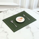 Place mat Dining Table Place Mats Double-Sided Two-Color Leather Placemats Squar Insulated Table Mat Coaster Bowl Mat（4pcs）