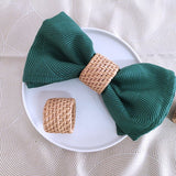 2Pcs Straw Napkin Rings Hand Decor Handmade Rings Rattan Napkin Buckles Woven Napkin Ring Serviette Supplies