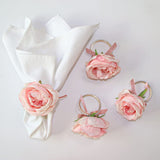 Set of 12 Flower Napkin Rings White Rose Napkin Rings Handicraft Flower Napkin Rings White Flower Napkin Holder Napkin Holder