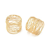 Napkin Rings,Christmas Table Decoration Golden Round Mesh Napkin Rings- Set of 12 for Weddings Dinner Parties or Every Day Use