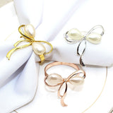 Napkin Rings Set of 3, Bow Napkin Rings for Wedding Party Banquet Decoration Christmas Tableware Decoration Mouth Ring Napkin