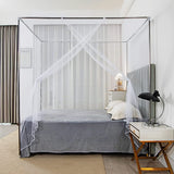 4 Corners Mosquito Net Princess Lace Poster Bedding Canopy Netting Full Sizes Netting White Bedding Home Decor Screen for Camping