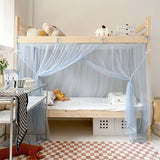 Bed Curtains Student Dormitory Mosquito Net 4 Corner Post Bed Canopy for Kid Teens Dustproof Loft Bed Curtains