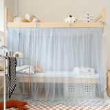 Bed Curtains Student Dormitory Mosquito Net 4 Corner Post Bed Canopy for Kid Teens Dustproof Loft Bed Curtains