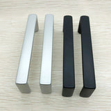 Square Cabinet Handles 4 Pack, Solid Kitchen Cabinet Pulls Drawer Pulls Kitchen Cabinet Hardware Flat Handles,Black and white
