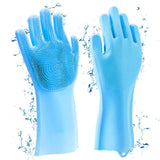 Reusable silicone dishwashing Household Cleaning Dishwashing gloves Bathroom,Pet Bathing, Cars, Fruit and More