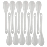Porcelain Egg Spoons for Soft-Boiled Eggs Coffee Tea Desserts Ceramic Spoon Set of 12-White  Dishwasher & Oven Safe