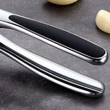 Garlic Press with Silicone Peeler & Brush - Garlic Mincer Tool - Easy to Use & Clean - Garlic Crusher - Rustproof Garlic Smasher