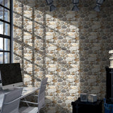 Brown Brick Wallpaper Peel and Stick Wallpaper Self-Adhesive Stone Wallpaper Brick Contact Paper Fireplace Kitchen Backsplash