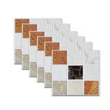 Stylish Tile Stickers White Gray Marble Stick on Tiles Self Adhesive Wall Tiles Waterproof Bathroom Tile Stickers Oil Proof 30pcs